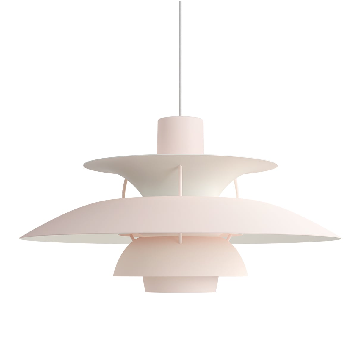 Louis Poulsen PH 5 Monochrome pendant, pale blush | Finnish Design