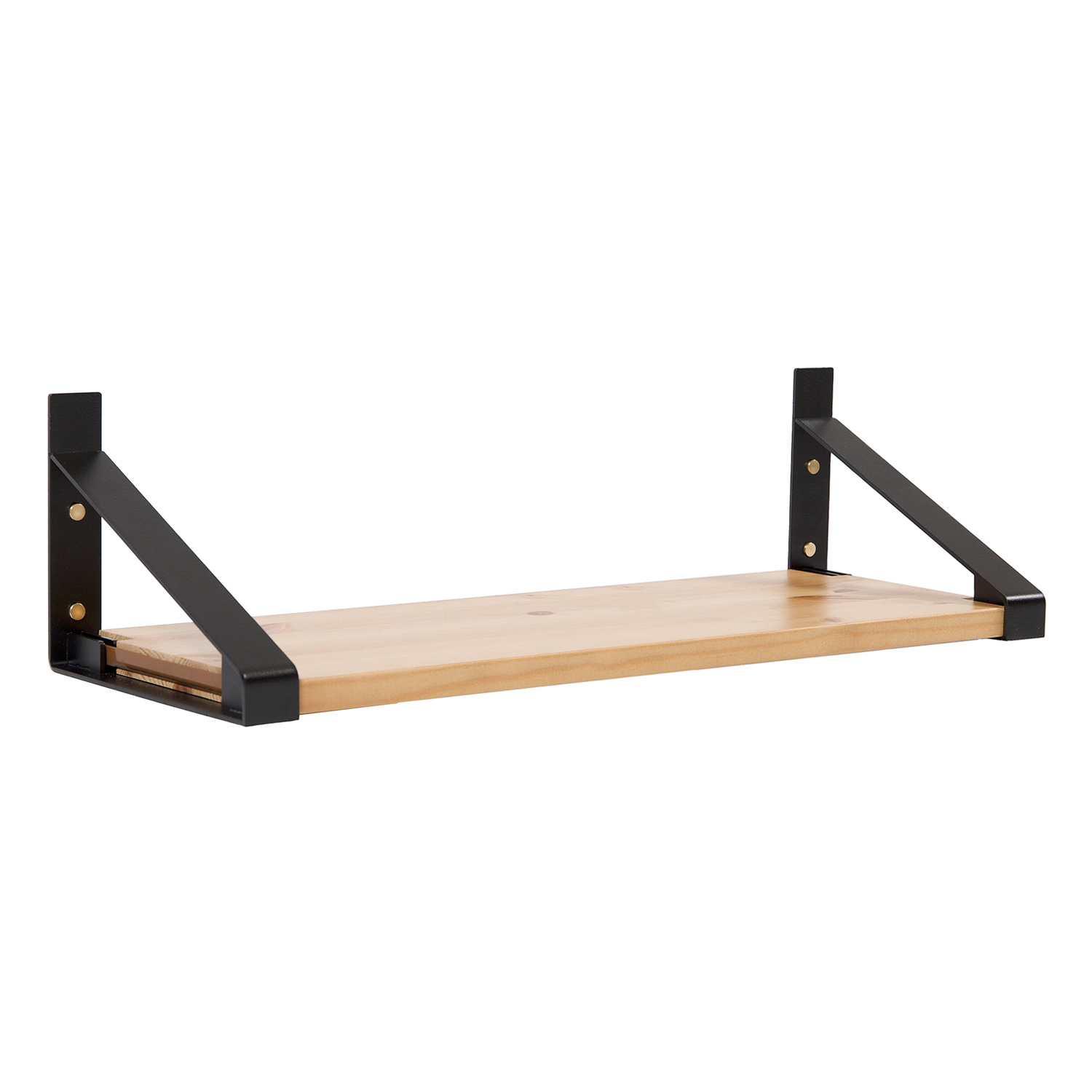 Lundia Classic Sein hylly 50 X 30 Cm Musta Ruskea Finnish Design Shop