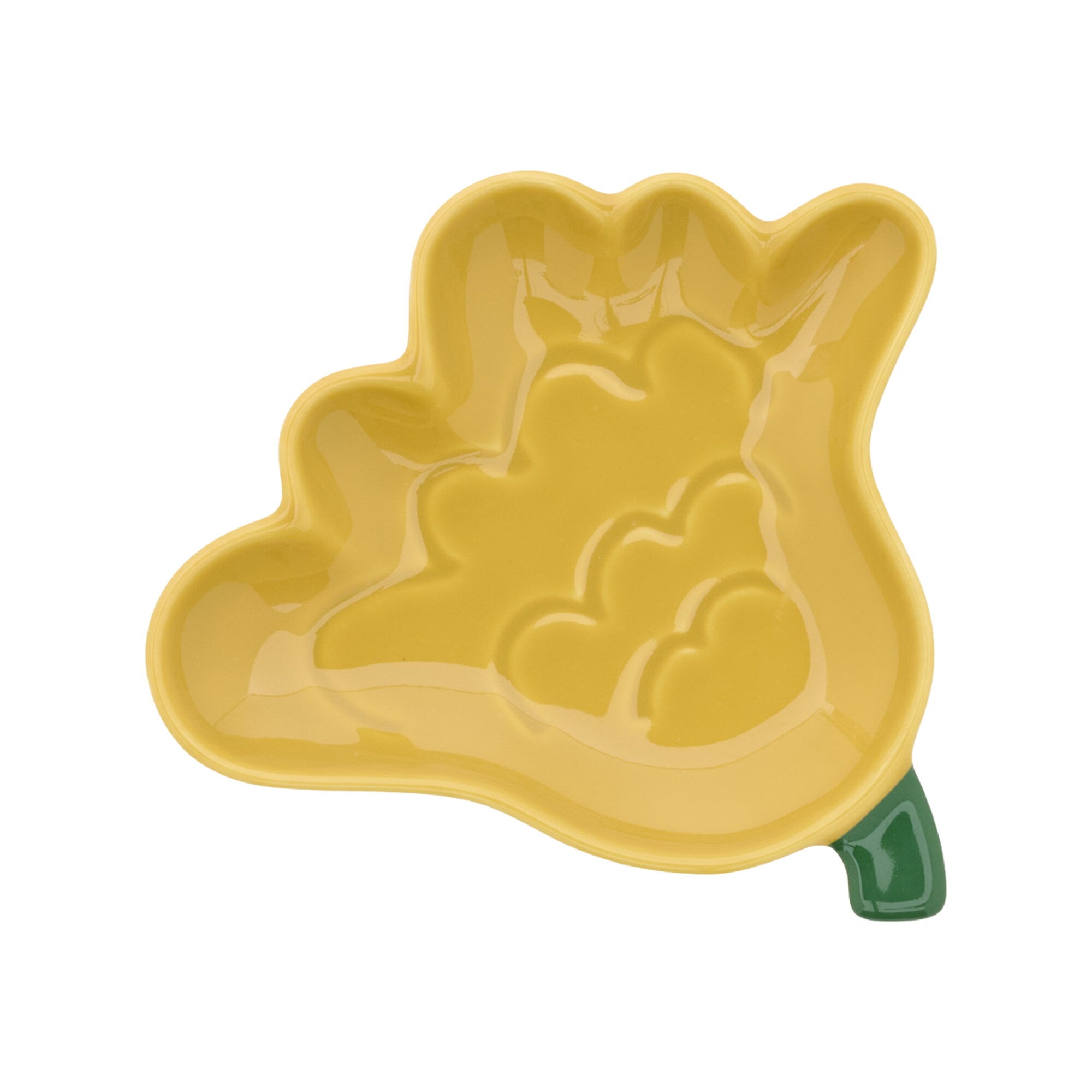 Marimekko Kukasta kukkaan plate, 15 cm, ochre - green | Finnish