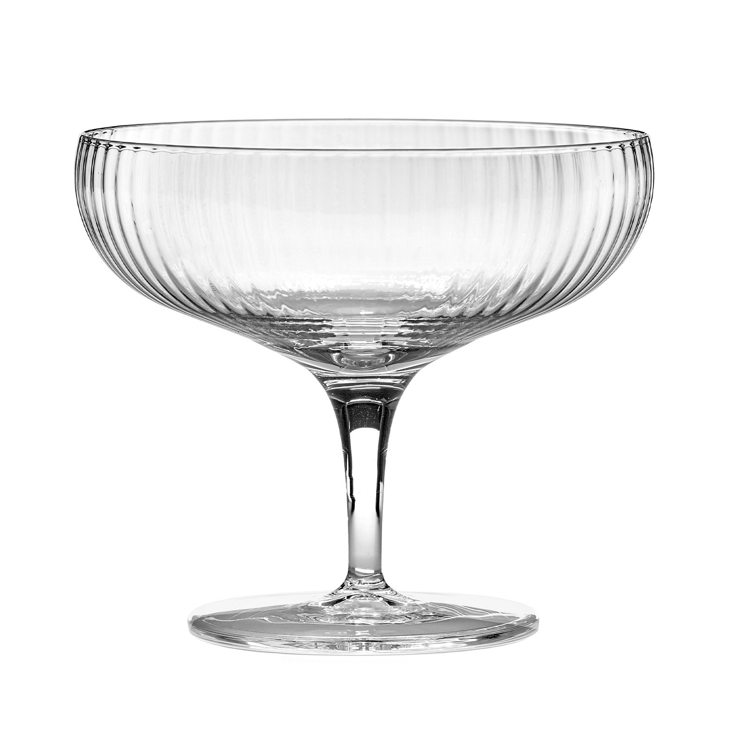 Serax Inku champagne glass, ribbed | Finnish Design Shop