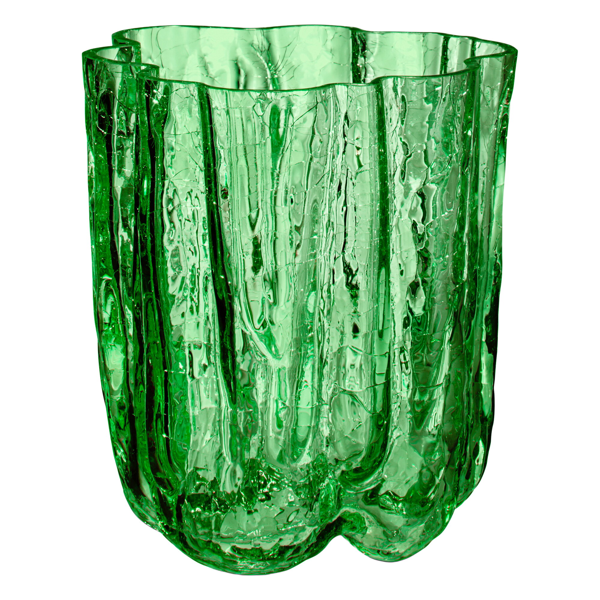 Vaso Da Interno Rotondo 30 Cm In Ceramica Verde Petrolio E Bianco