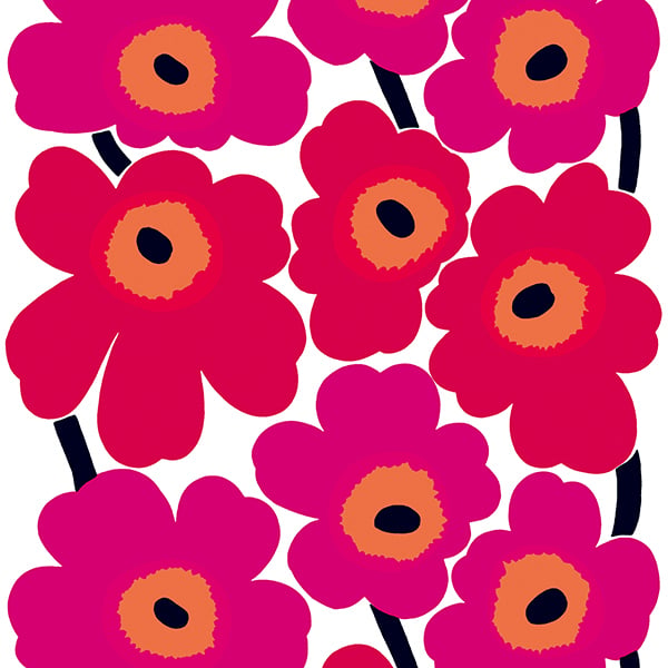 Marimekko Unikko fabric, red | Finnish Design Shop