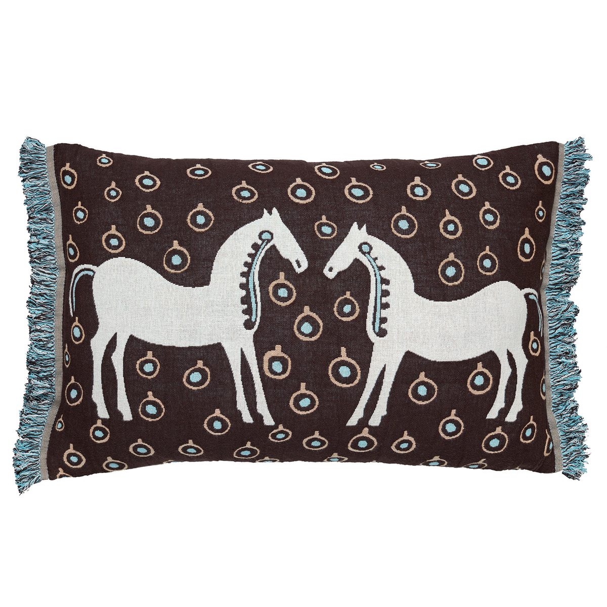 Marimekko Musta Tamma tyynynpäällinen, 40 x 60 cm, ruskea - sininen