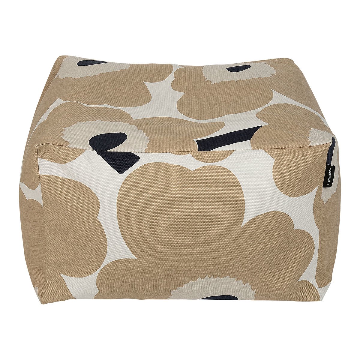 Marimekko Unikko Puffi pouf, off white - beige - dark blue | Finnish Design  Shop