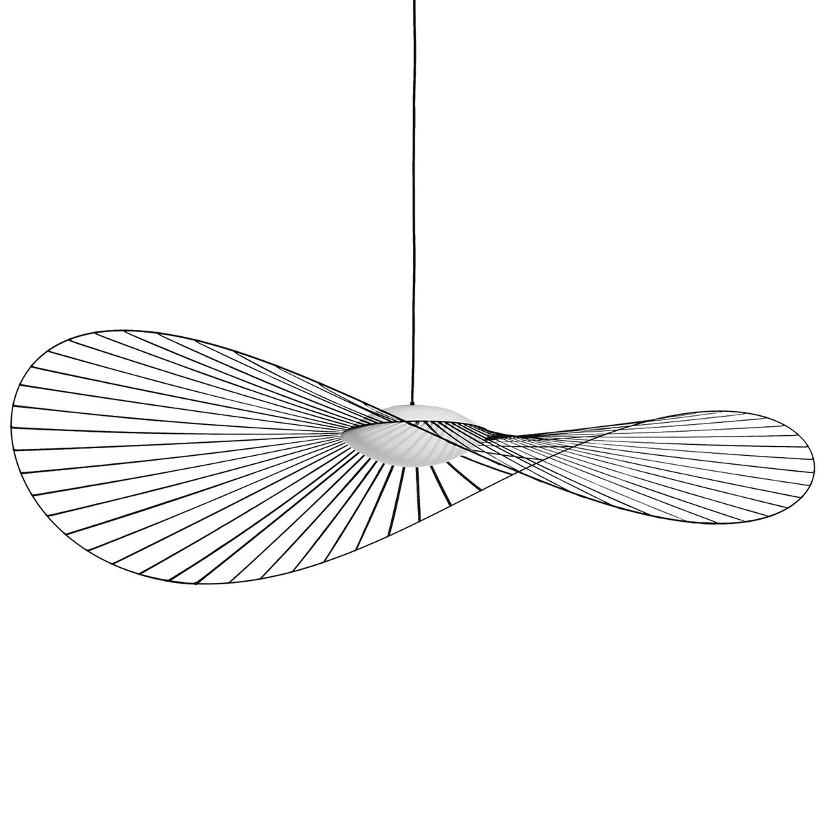 Petite Friture Vertigo Nova riippuvalaisin, 190 cm, musta - valkoinen lasi
