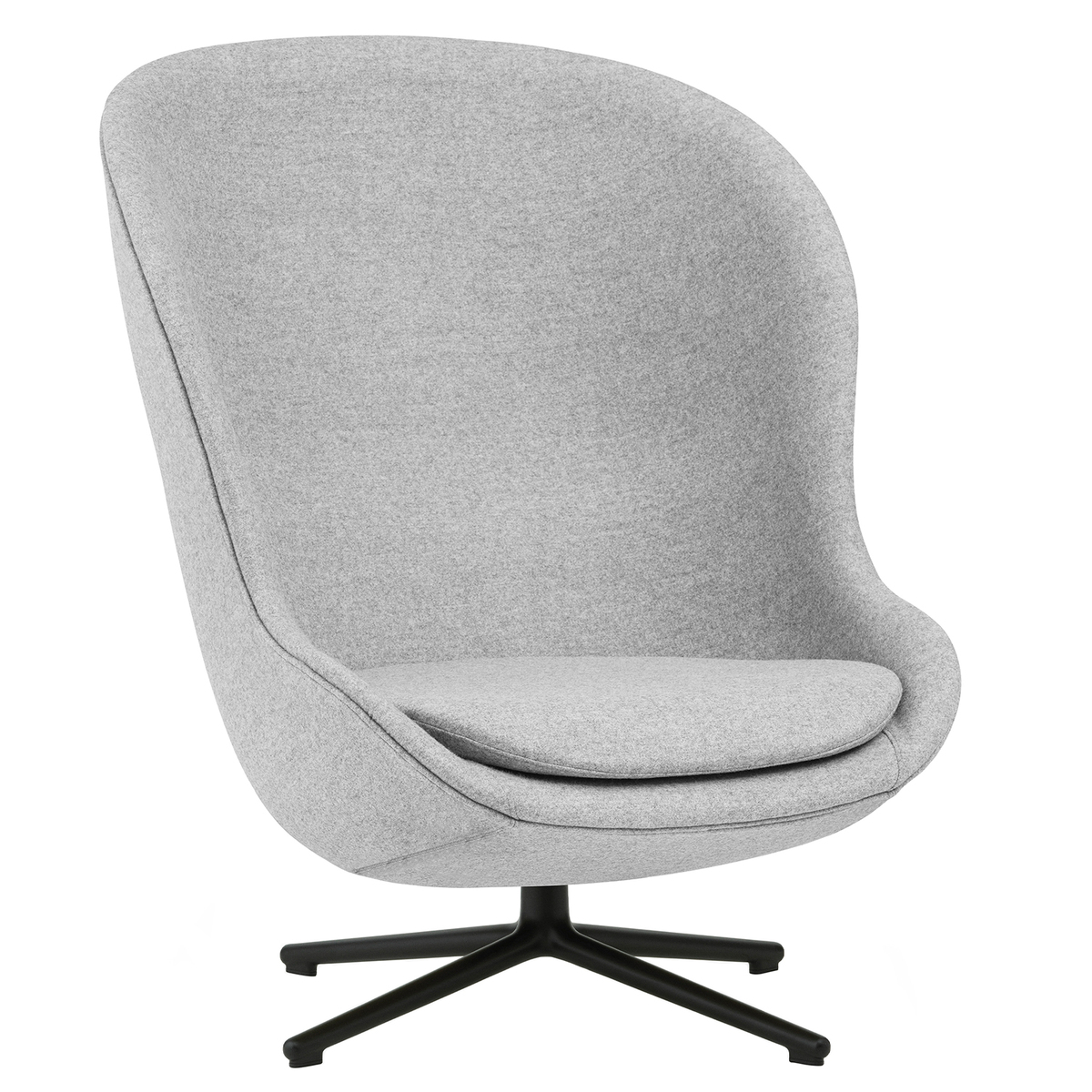 Roux Toepassing Wennen aan Normann Copenhagen Hyg lounge chair, high, swivel, black - Synergy 16 |  Finnish Design Shop