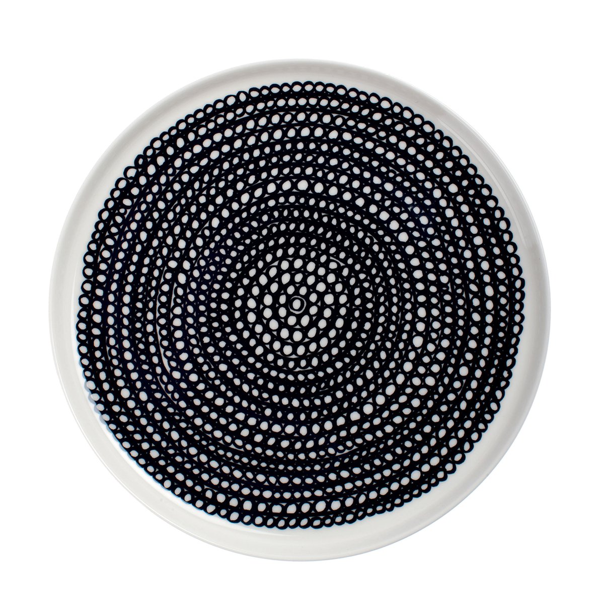 Marimekko Oiva - Siirtolapuutarha lautanen 20 cm, valkoinen - musta