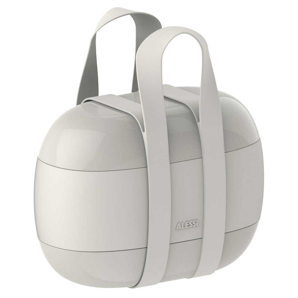 Alessi Food à porter lunch box, light grey | Finnish Design Shop