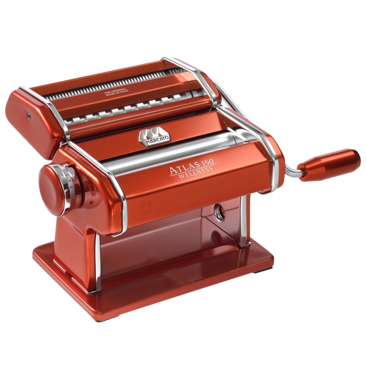  MARCATO Atlas 150 Machine, Made in Italy, Red, Includes Pasta  Cutter, Hand Crank, and Instructions : Home & Kitchen