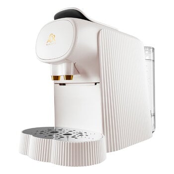 Alessi Plissé L'Or Barista by Alessi capsule coffee machine, white, product image