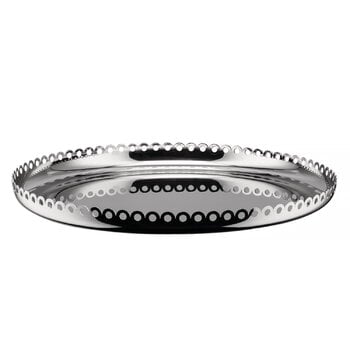 Vassoi, Vassoio Edges, acciaio inox, Argento