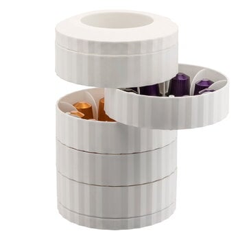 Accessoires pour le café, Porte-capsules de café expresso Plissé, blanc, Blanc