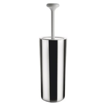 Alessi Brosse de toilette Birillo, blanc - acier inoxydable poli miroir, image produit