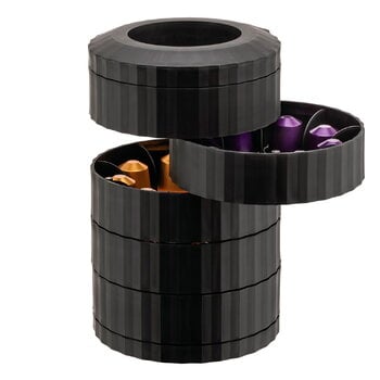 Coffee accessories, Plissé espresso coffee capsule hoder, black, Black