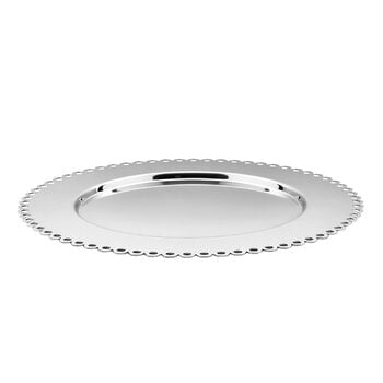 Vassoi, Vassoio/centrotavola Edges, acciaio inox, Argento