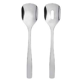 Serving, KnifeForkSpoon salad set, stainless steel, Silver