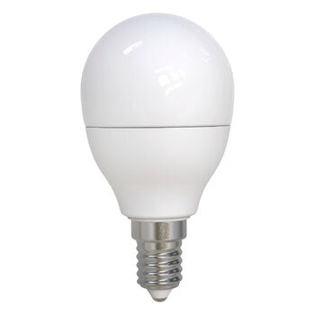 Airam SmartHome WiFi LED bulb P45, E14 5W 470lm 2700-6500K, opal, product image