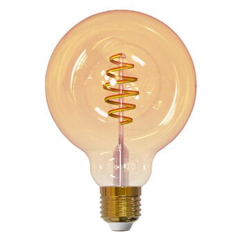 Light bulbs, SmartHome WiFi LED bulb G95, E27 5,5W 350lm 1800-3000K, amber, Transparent