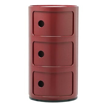 Kartell Componibili säilytyskaluste, 3-osainen, burgundy, tuotekuva