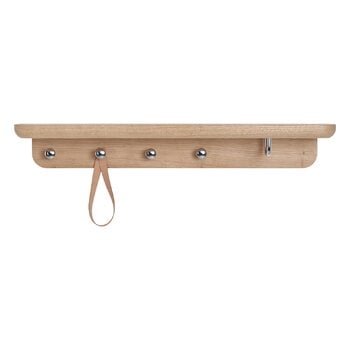 Wall coat racks, Renki coat rack, oak -  recycled leather, Natural