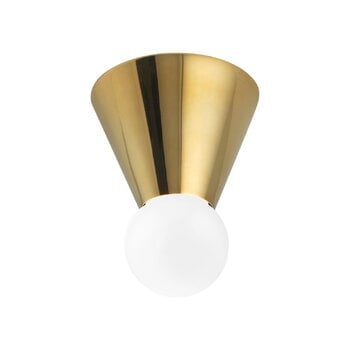 Wall lamps, Cone Light wall/ceiling lamp, polished brass, Gold