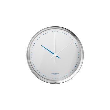 Wall clocks, Henning Koppel wall clock, 22 cm, polished stainless steel, Silver