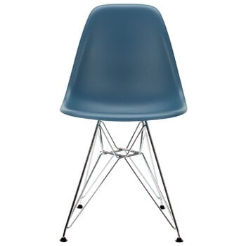 Vitra Eames DSR chair, sea blue RE - chrome