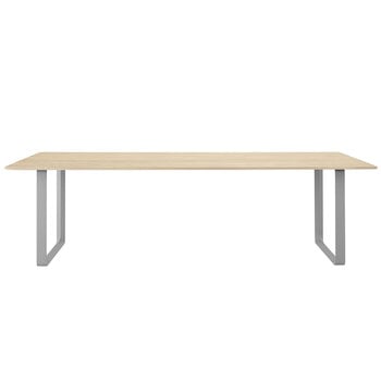 Muuto 70/70 bord, 255 x 108 cm, massiv ek - grått