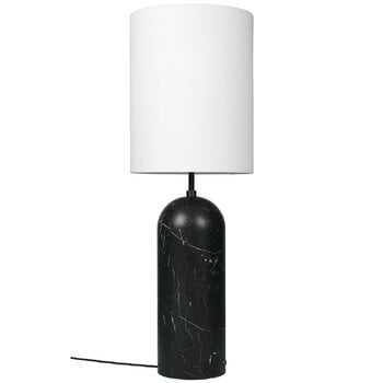 GUBI Gravity XL floor lamp, high, black marble - white