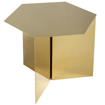 Hay Slit table Hexagon, brass | Finnish Design Shop