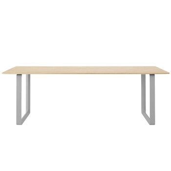 Muuto Table 70/70, 225 x 90 cm, chêne massif - gris