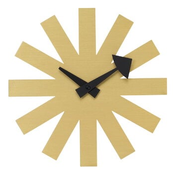 Vitra Asterisk wall clock, brass