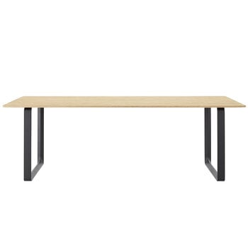 Muuto Table 70/70, 225 x 90 cm, chêne massif - noir