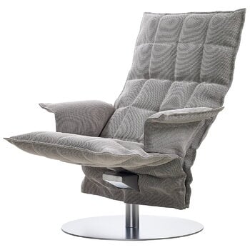 Armchairs & lounge chairs, K chair with armrests, swivel plate base, stone/black, Beige