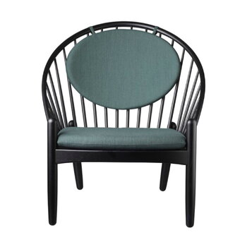 FDB Møbler J166 Jørna armchair, black oak - dark green