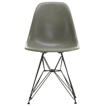 Vitra Sedia Eames DSR Fiberglass, raw umber - nero