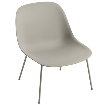 Muuto Fiber nojatuoli, putkijalat, harmaa