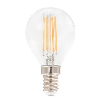 Light bulbs, LED P45 filament bulb 4W E14 470lm, Transparent