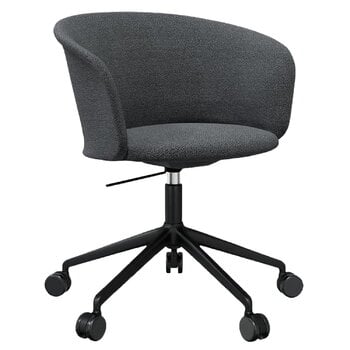 Hem Kendo swivel chair w/ castors, graphite - black