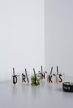 Design Letters Arne Jacobsen drinking glass, A-Z
