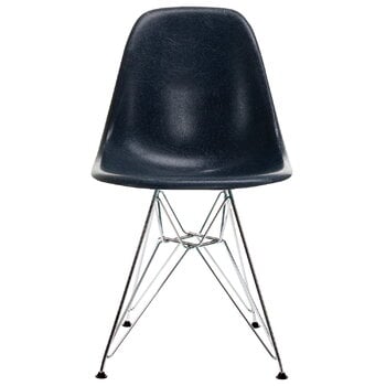 Vitra Eames DSR Fiberglass tuoli, navy blue - kromi