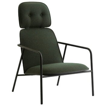 Normann Copenhagen Fauteuil haut Pad, acier noir - noir - Synergy LDS 41