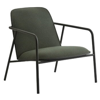 Armchairs & lounge chairs, Pad lounge chair low, black steel - black - Synergy LDS 41, Black