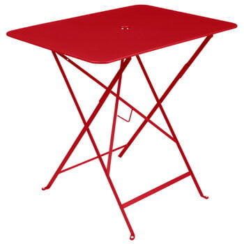 Tables de jardin, Table Bistro, 77 x 57 cm, rouge coquelicot, Rouge