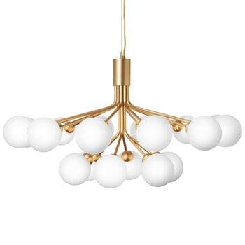 Nuura Apiales 18 pendant, brushed brass - opal white