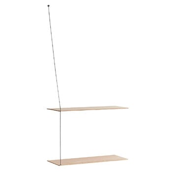 Woud Stedge shelf 60 cm, white pigmented lacquered oak