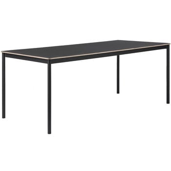 Muuto Base table 190 x 85 cm, linoleum with plywood edges, black