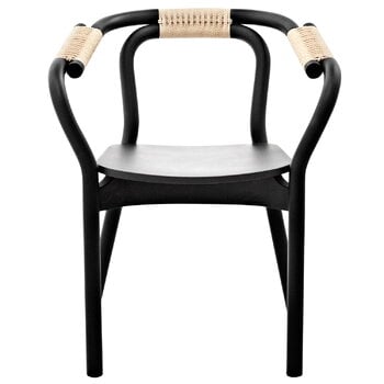 Dining chairs, Knot chair, black - natural, Black