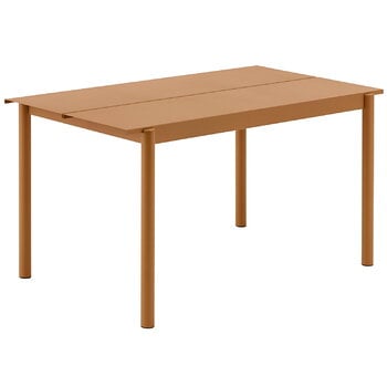 Muuto Linear Steel table 140 x 75 cm, burnt orange