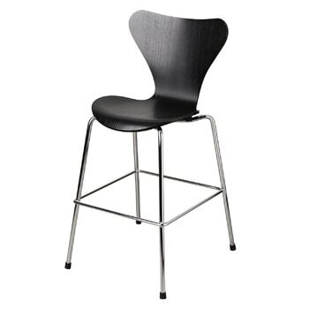 Fritz Hansen Series 7 Junior chair, black - chrome